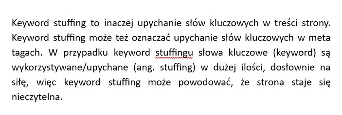Keyword stuffing